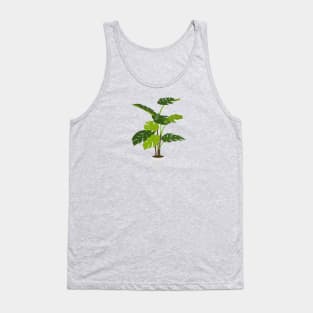 Potted Monstera Plant Gray Tank Top